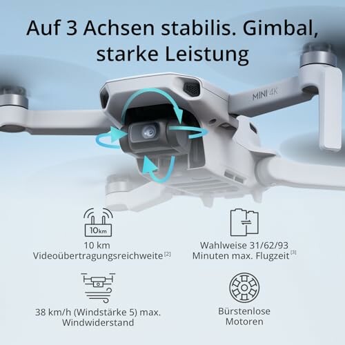 Drohne mit Gimbal und Leistungsmerkmalen