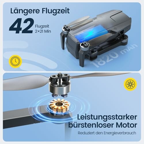 Drohne mit längerer Flugzeit und bürstenlosem Motor